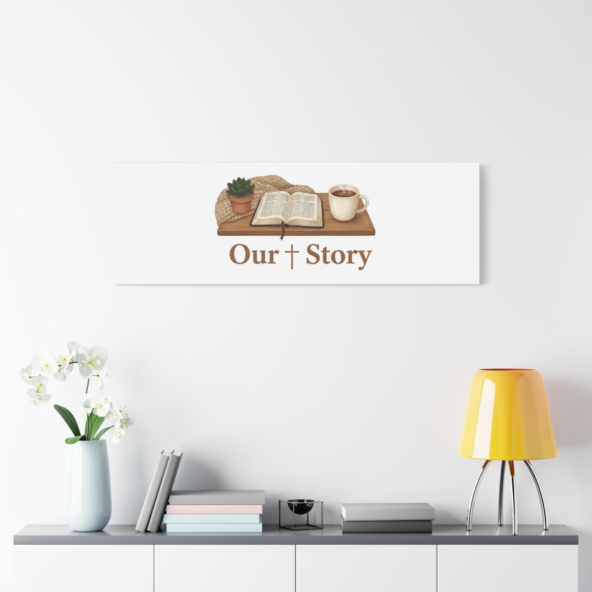 Our Story Canvas | Cozy Reading Aesthetic, Bookish Home Decor