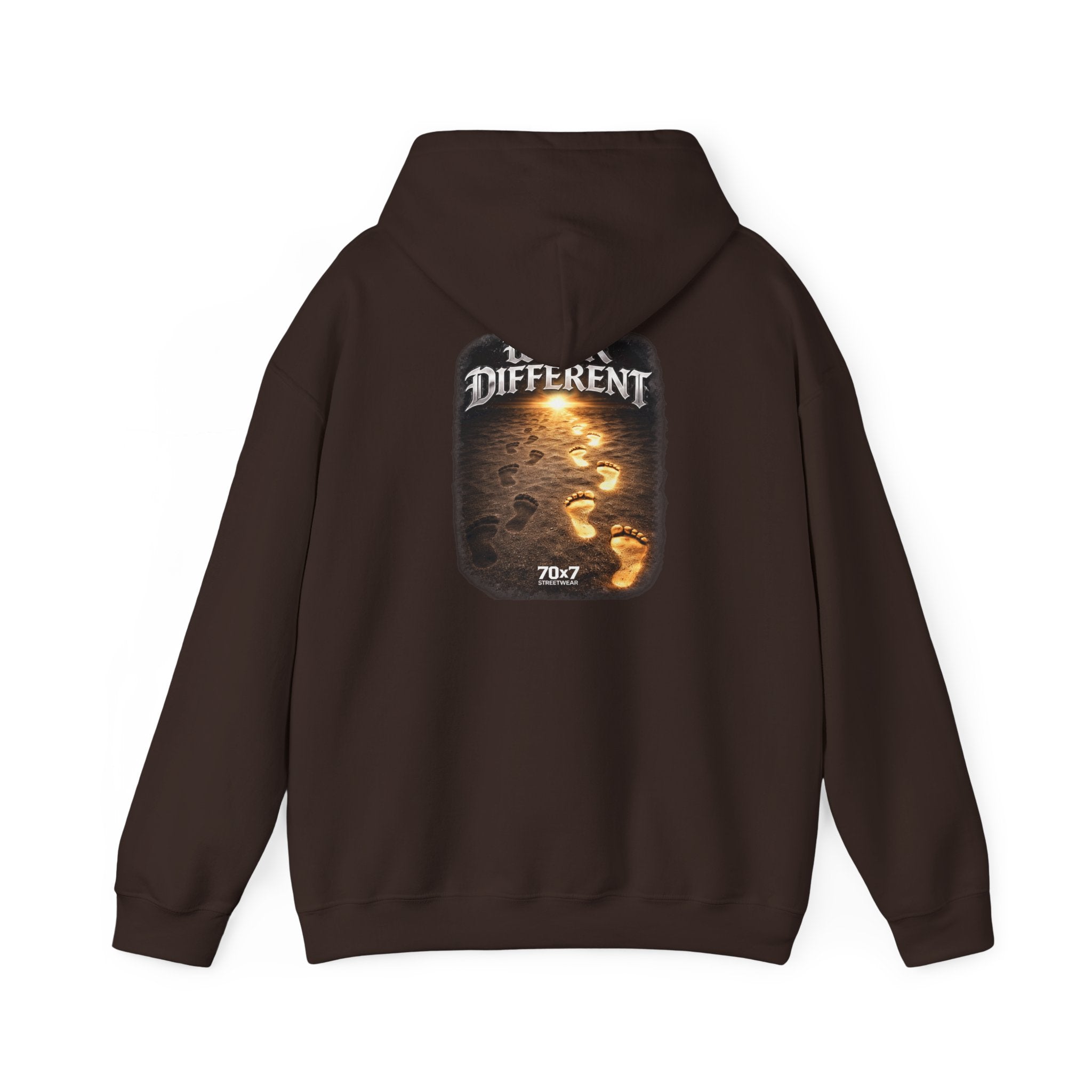 70x7 Streetwear Hoodie — 70x7 "Walk Different" Graphic Pullover