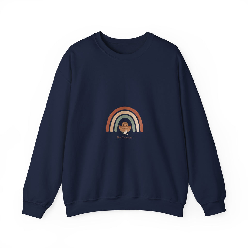 Neutral Rainbow Arc Sweatshirt | muted rainbow boho desert arc design