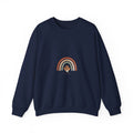 Neutral Rainbow Arc Sweatshirt | muted rainbow boho desert arc design