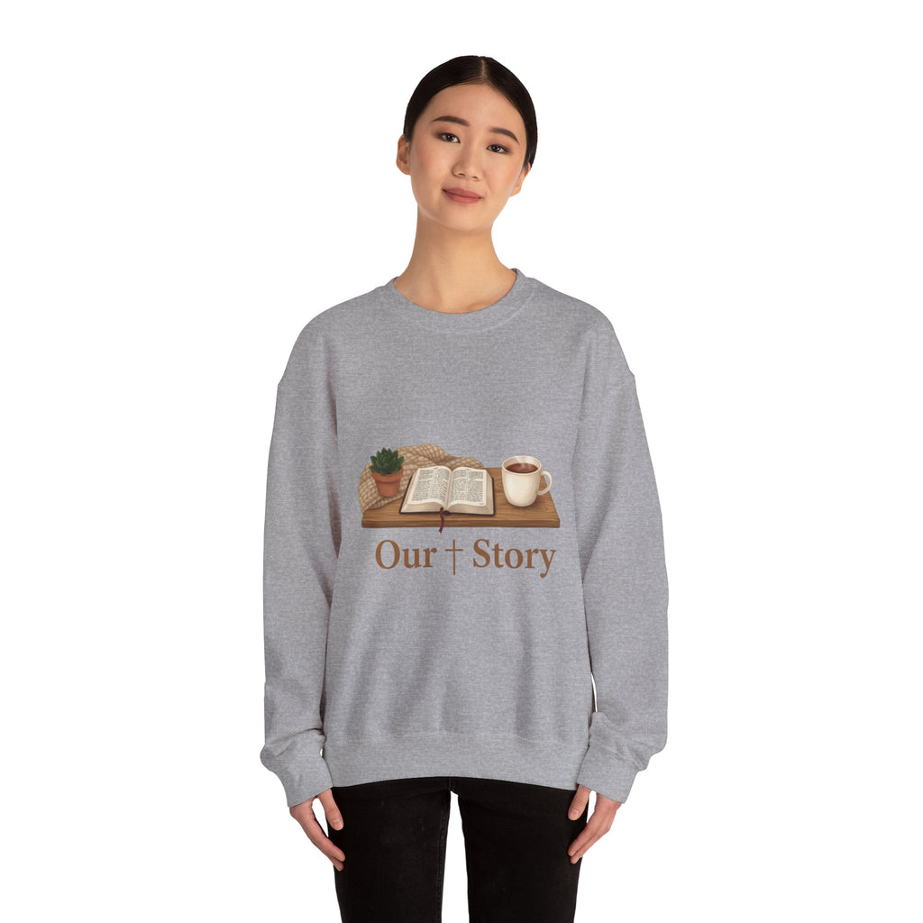 Our Story Crewneck Sweatshirt | Cozy Book Aesthetic, Library Life