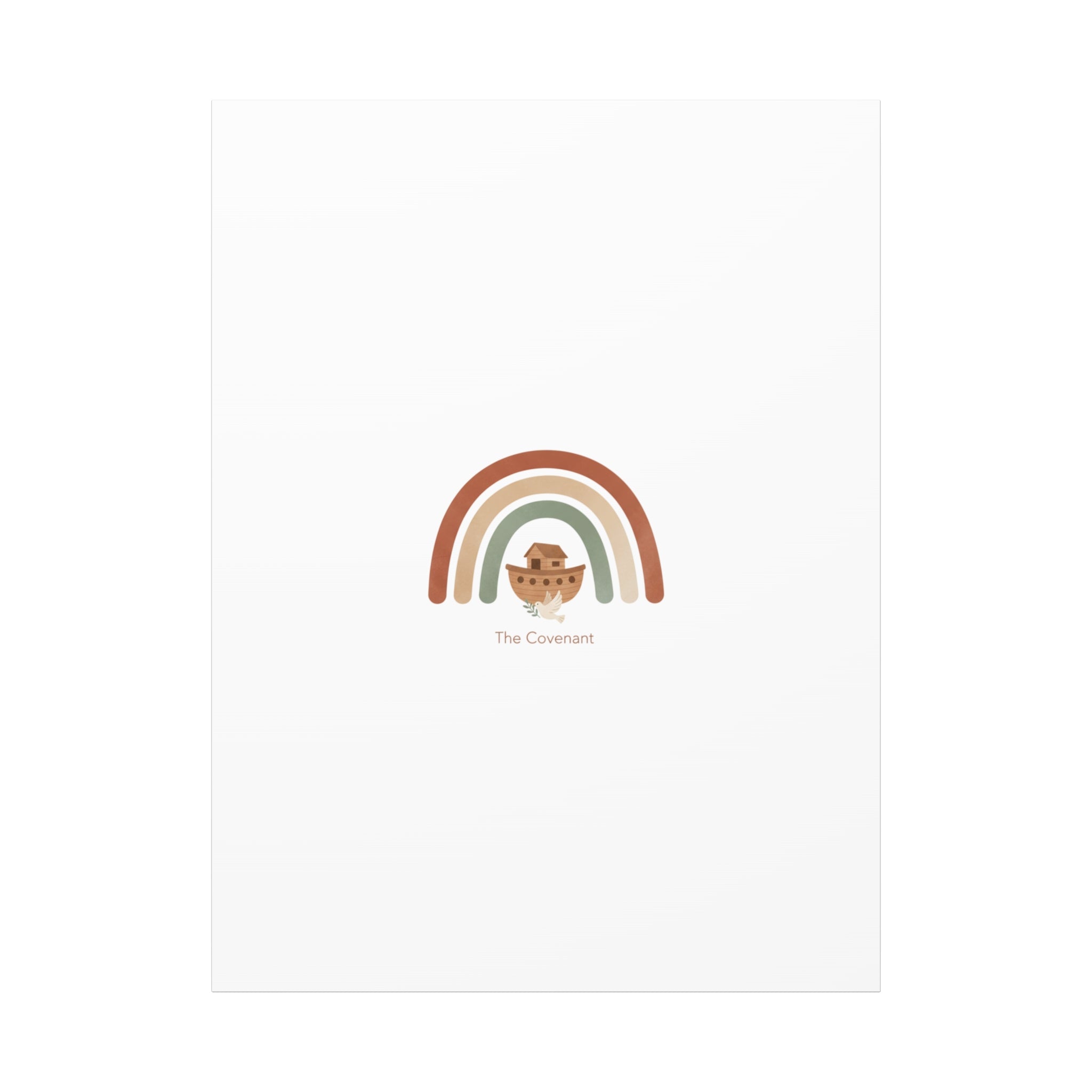 Noah's Ark Rainbow Matte Canvas Wall Art - "The Covenant" Nursery Decor
