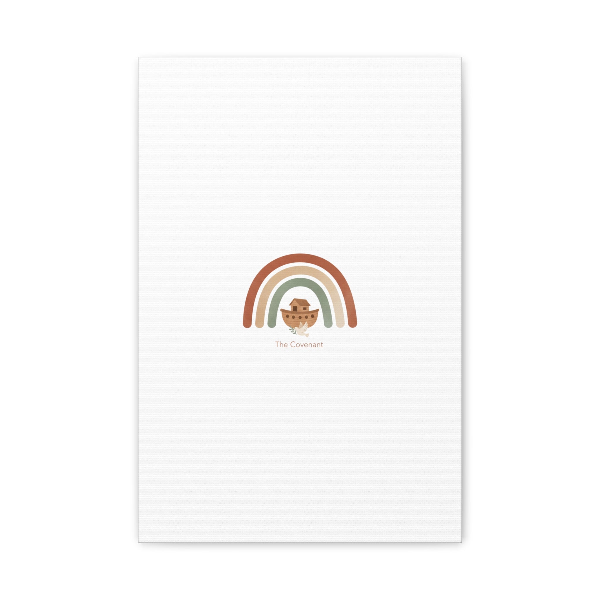 Noah's Ark Rainbow Matte Canvas Wall Art - "The Covenant" Nursery Decor