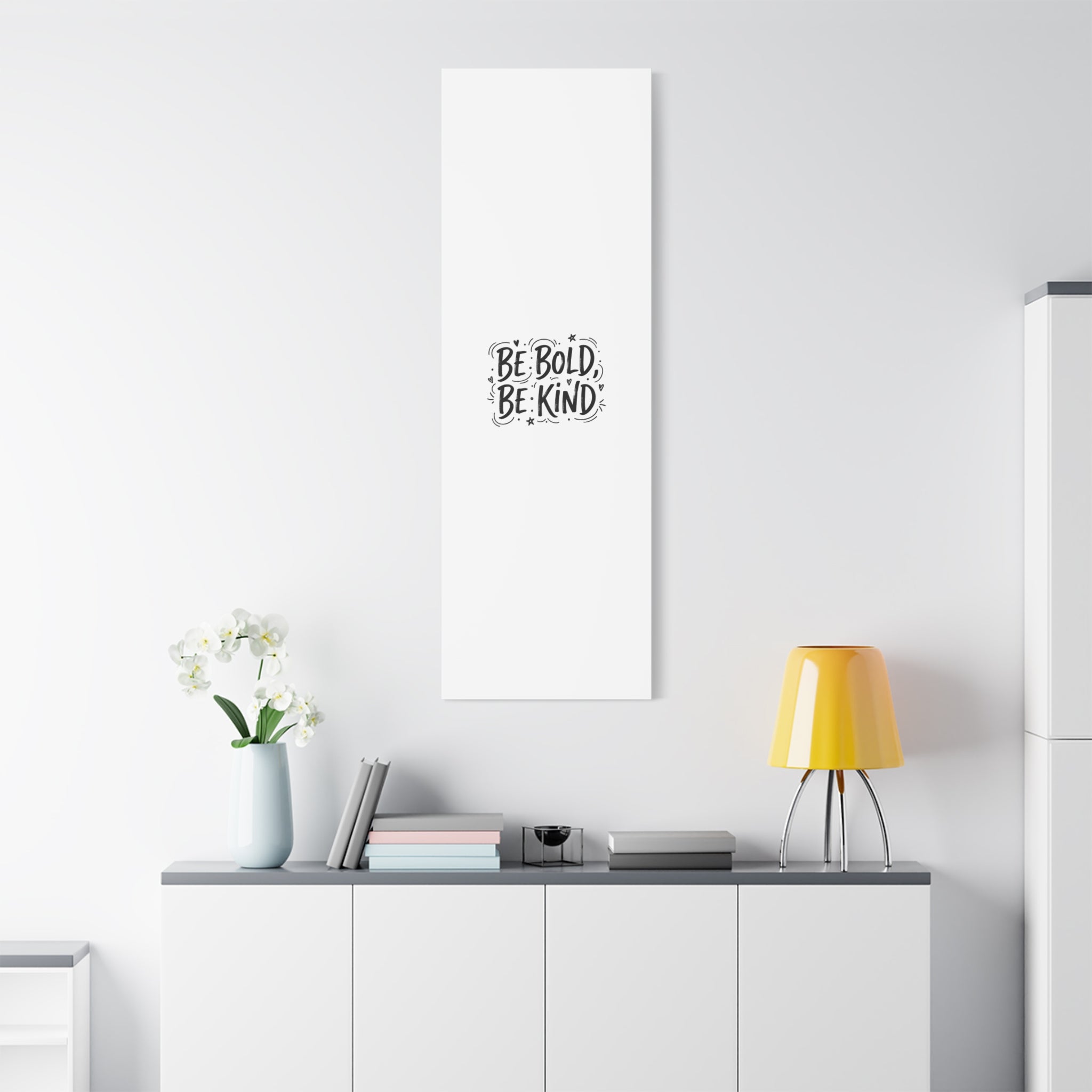 Be Bold Be Kind Canvas | Handwritten Marker Brush Script, Humanized Typography