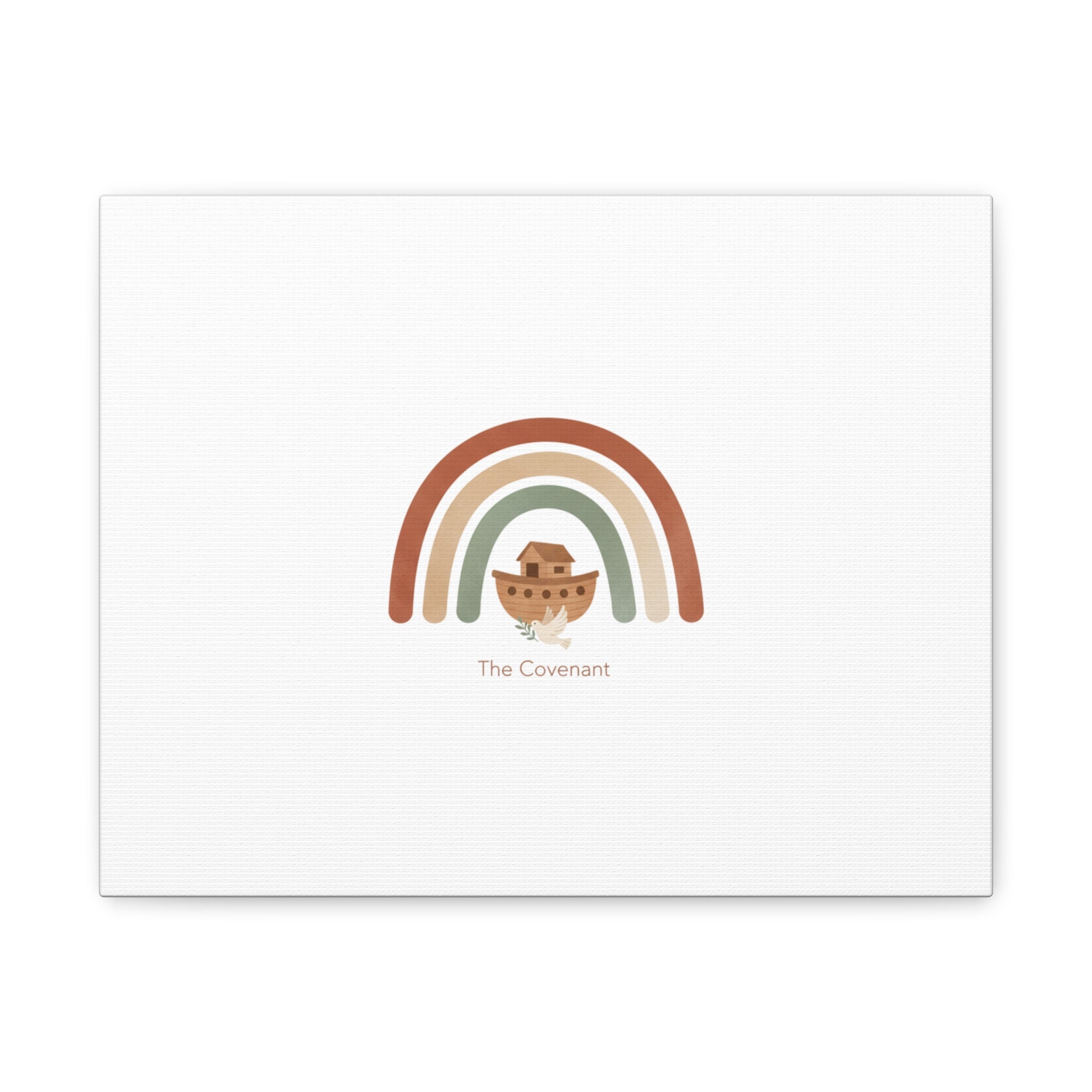 Noah's Ark Rainbow Matte Canvas Wall Art - "The Covenant" Nursery Decor