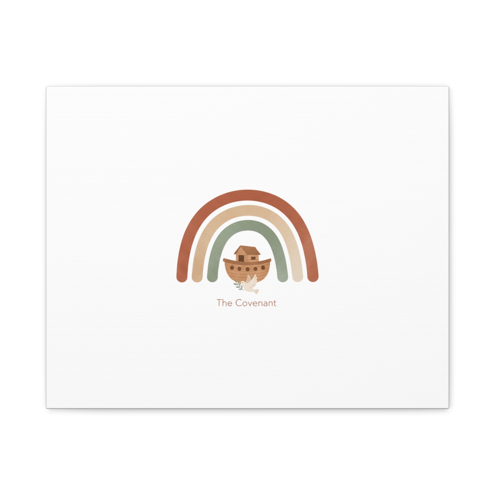 Noah's Ark Rainbow Matte Canvas Wall Art - "The Covenant" Nursery Decor