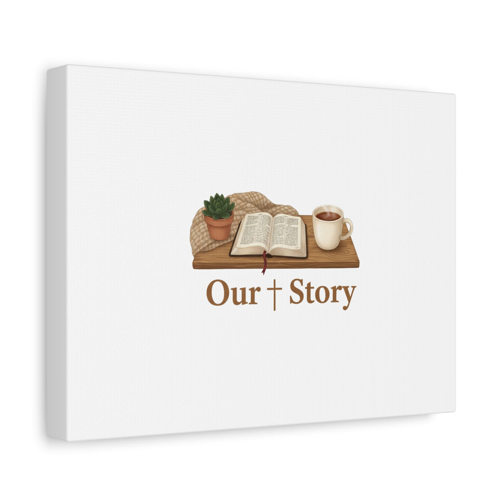 Our Story Canvas | Cozy Reading Aesthetic, Bookish Home Decor