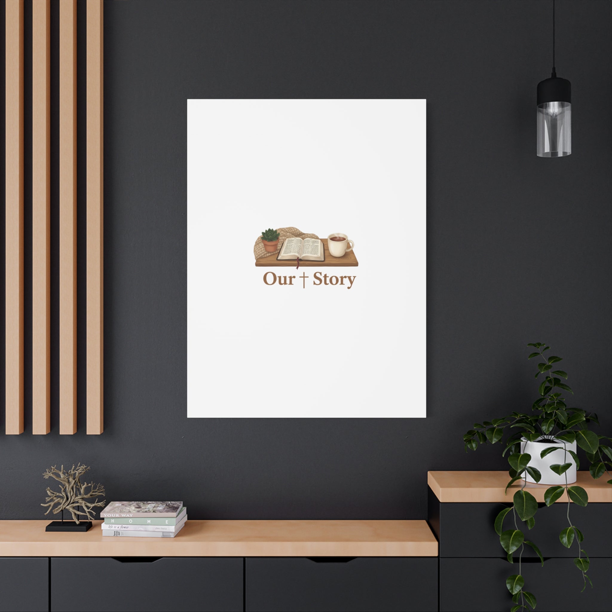 Our Story Canvas | Cozy Reading Aesthetic, Bookish Home Decor