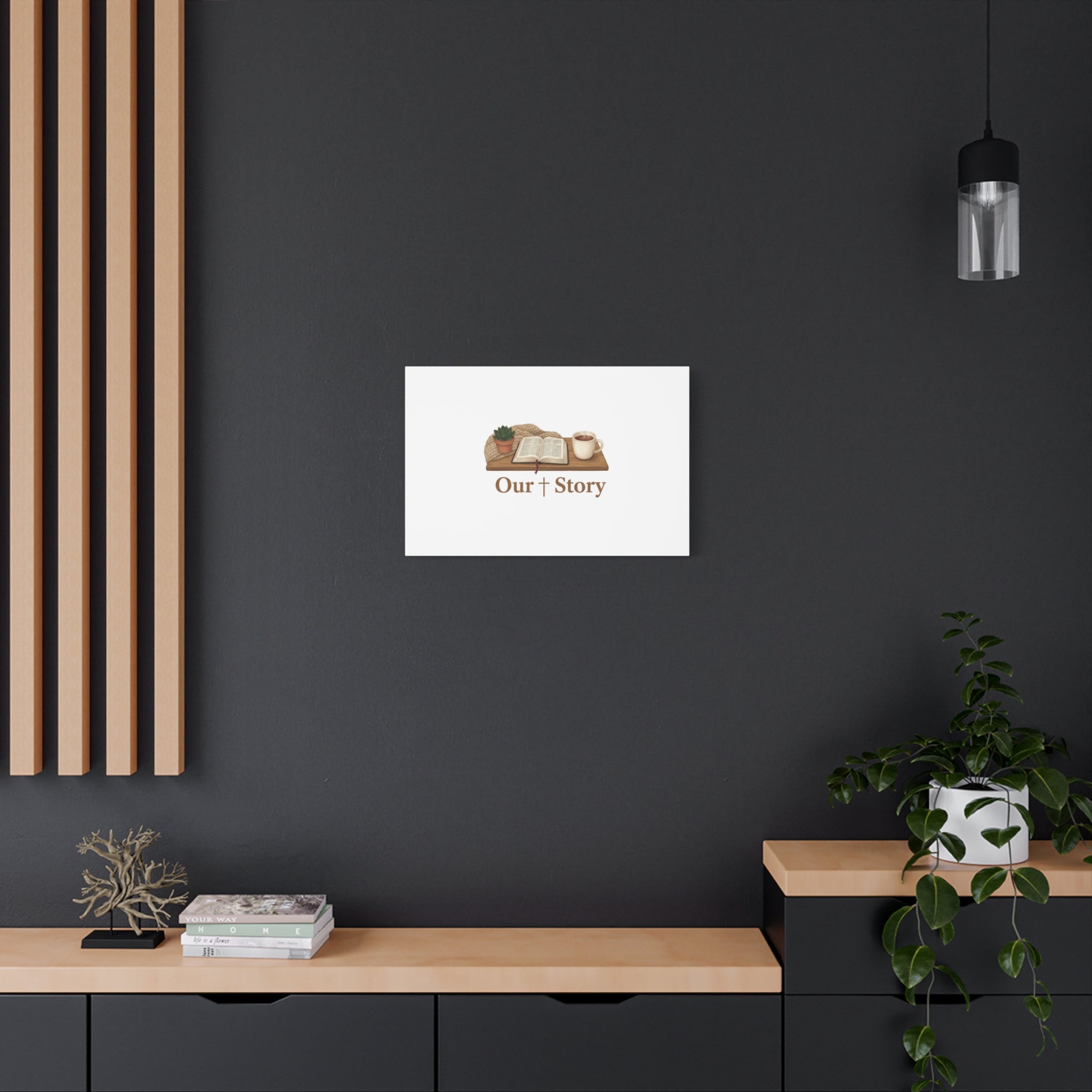 Our Story Canvas | Cozy Reading Aesthetic, Bookish Home Decor
