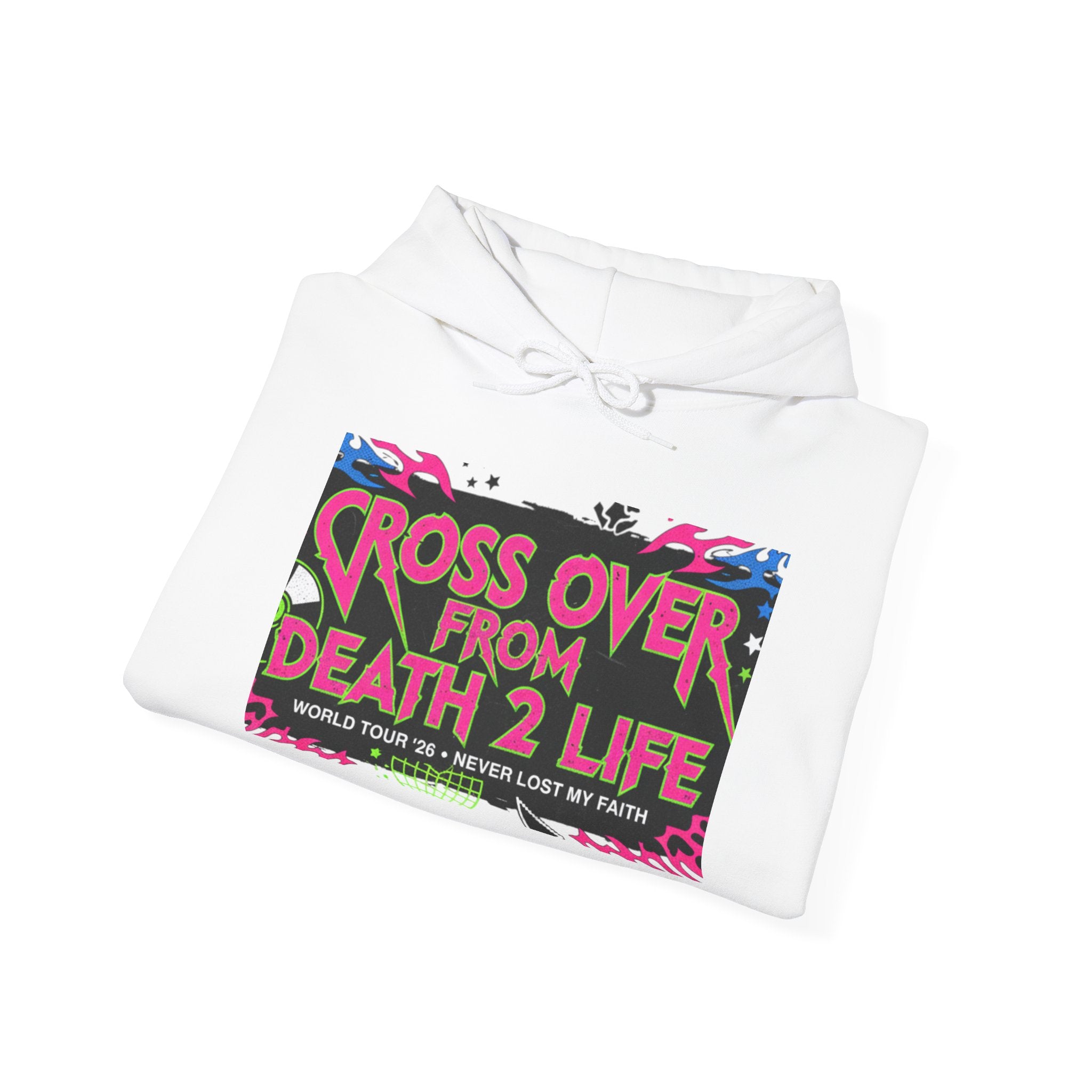 Crossover From Death 2 Life Hoodie — Bold Graphic Tour-Style Pullover