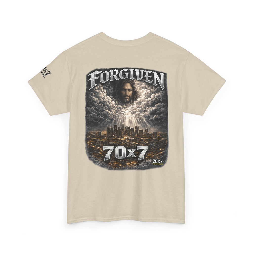 70x7 Streetwear Forgiven Tee — Christian Streetwear Graphic T‑Shirt