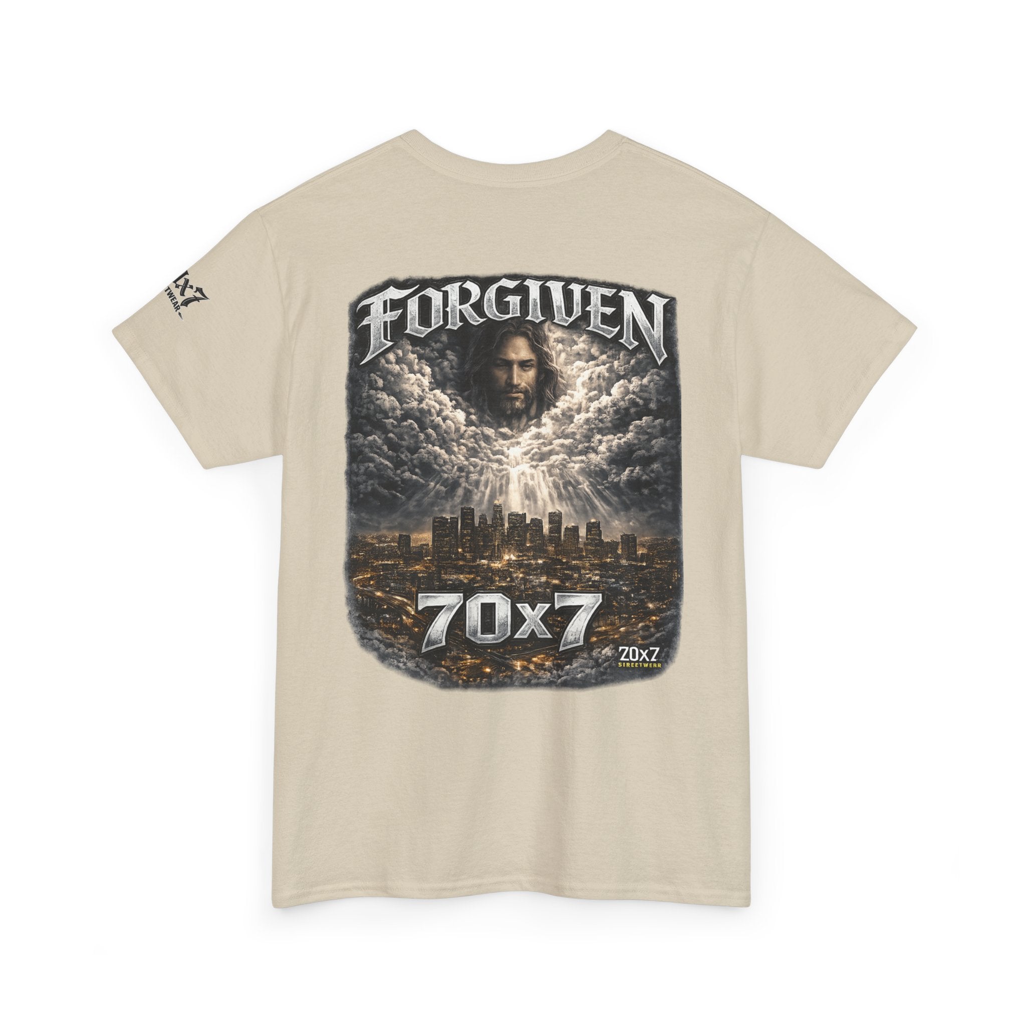70x7 Streetwear Forgiven Tee — Christian Streetwear Graphic T‑Shirt