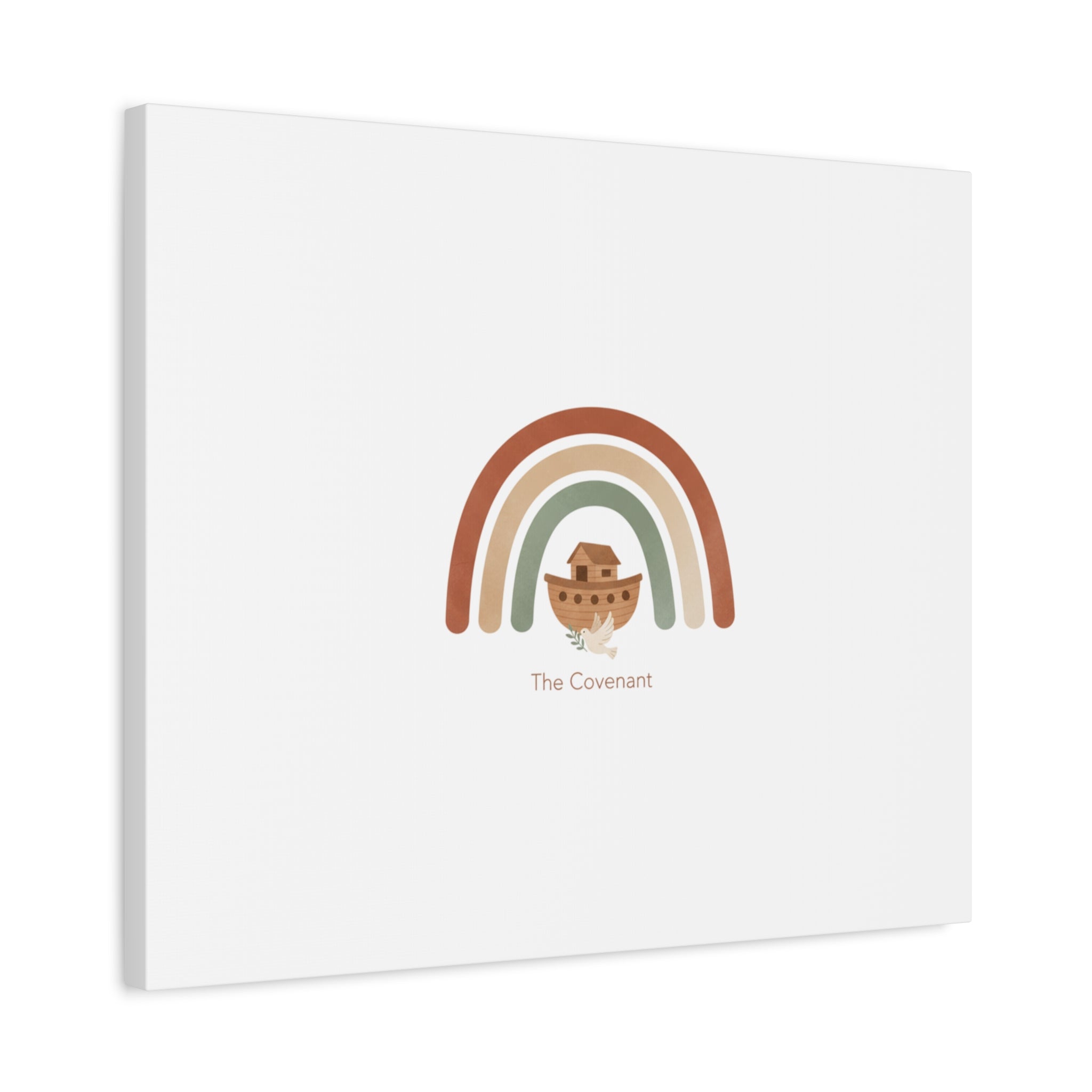 Noah's Ark Rainbow Matte Canvas Wall Art - "The Covenant" Nursery Decor