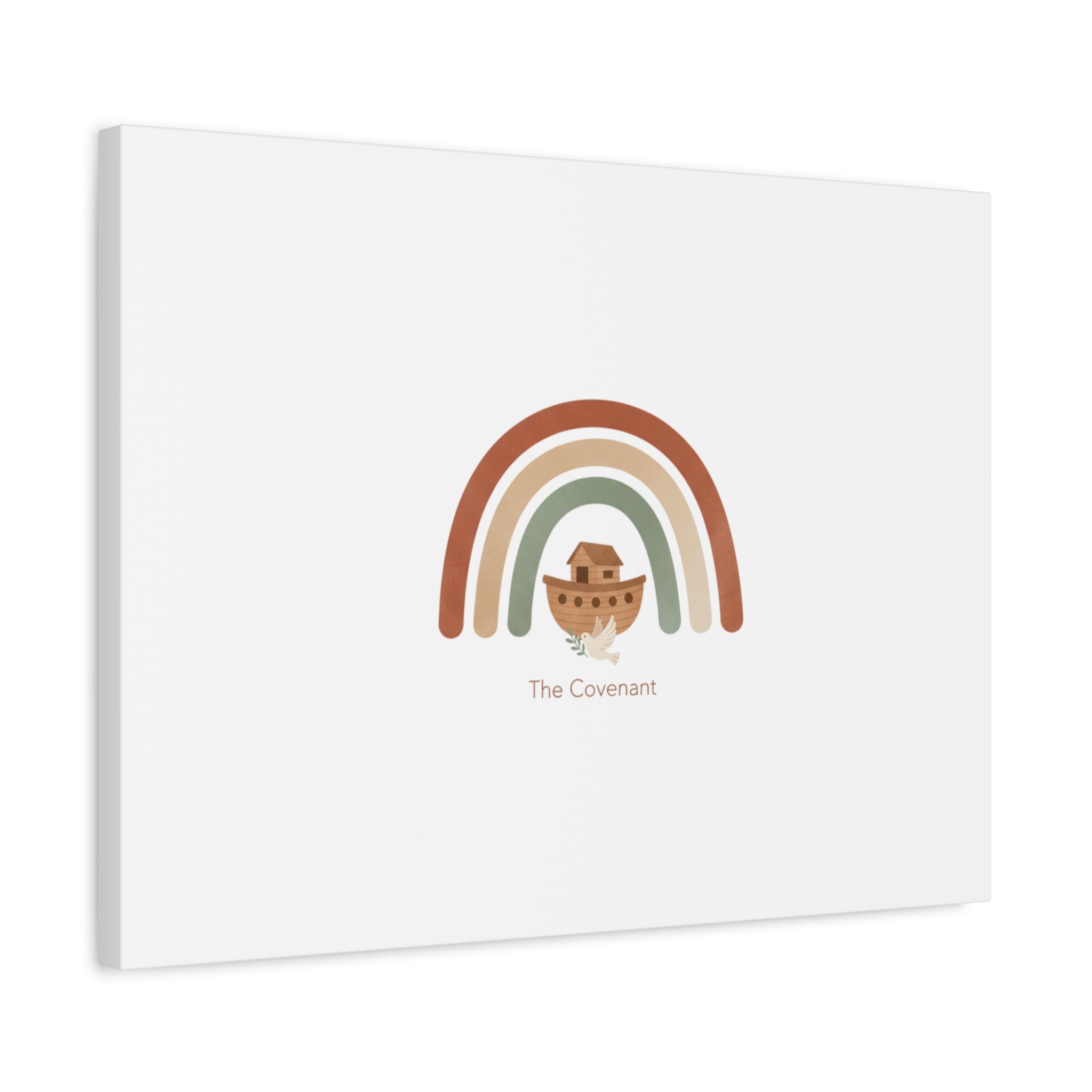 Noah's Ark Rainbow Matte Canvas Wall Art - "The Covenant" Nursery Decor