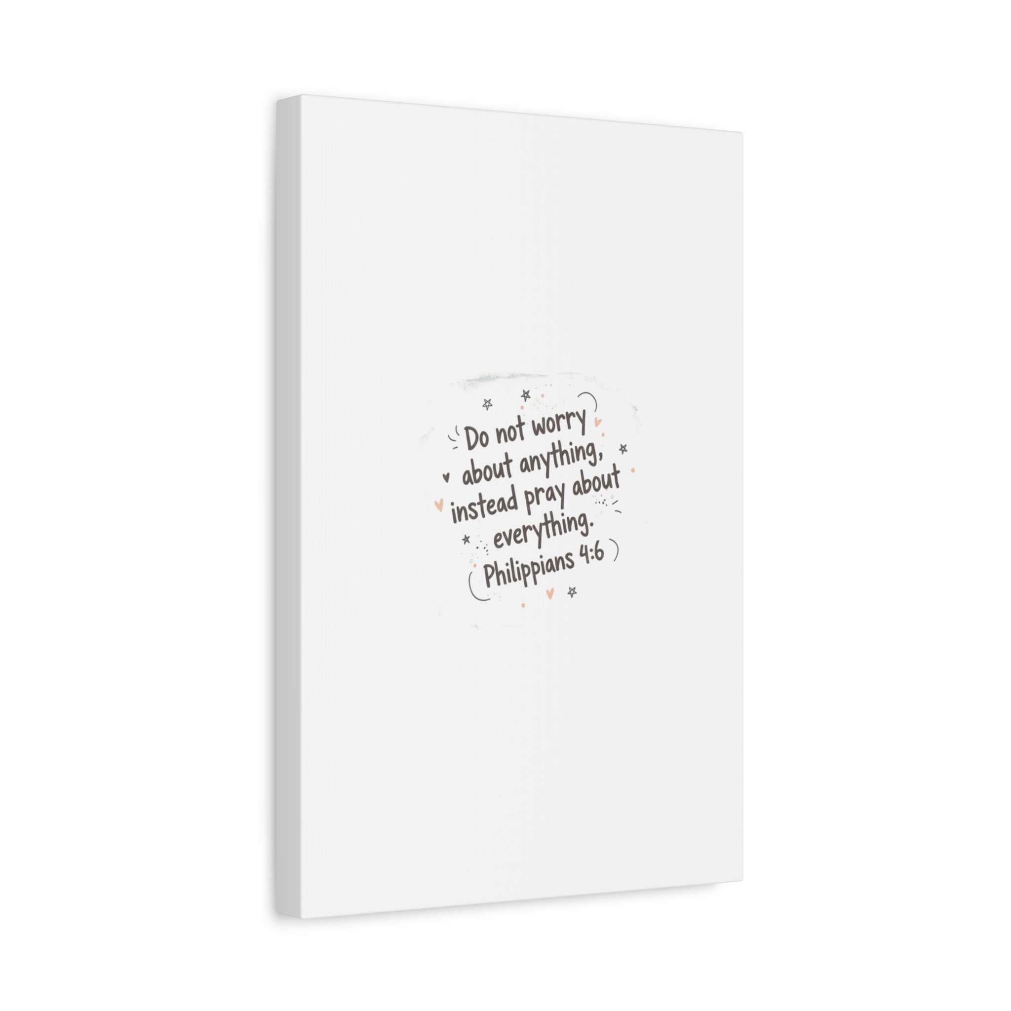 Do Not Worry Prayer Canvas | Handwritten Messy Script, Pastel Doodle Art