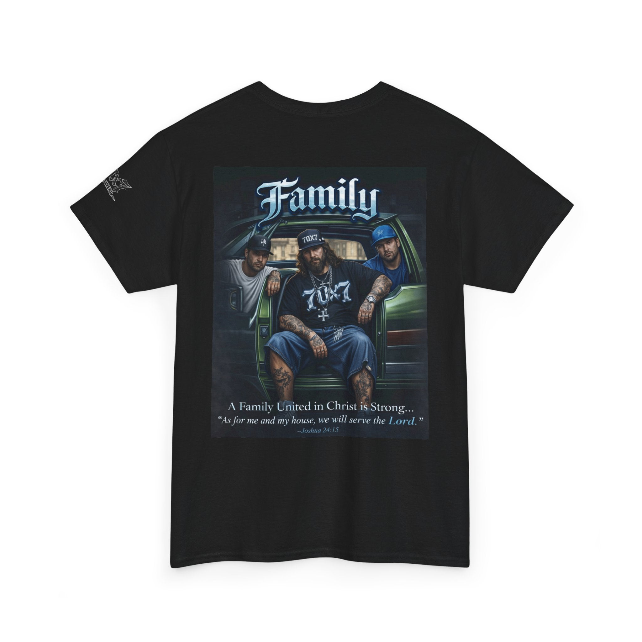 70x7 Streetwear Family Tee — "Family" Graphic Cotton T-Shirt