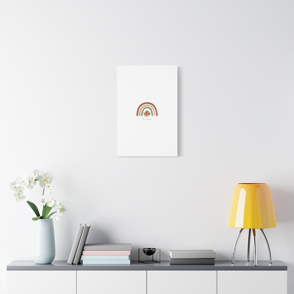 Noah's Ark Rainbow Matte Canvas Wall Art - "The Covenant" Nursery Decor