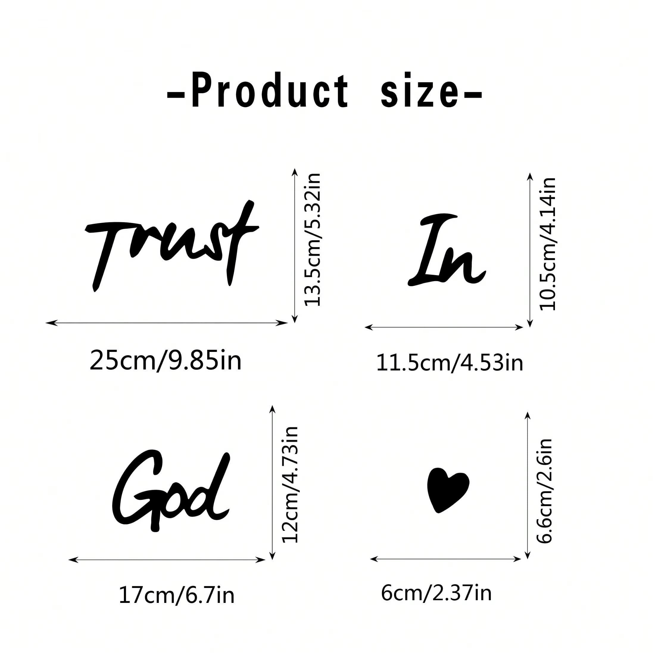 3Pc "Trust in God" Metal Wall Art 
