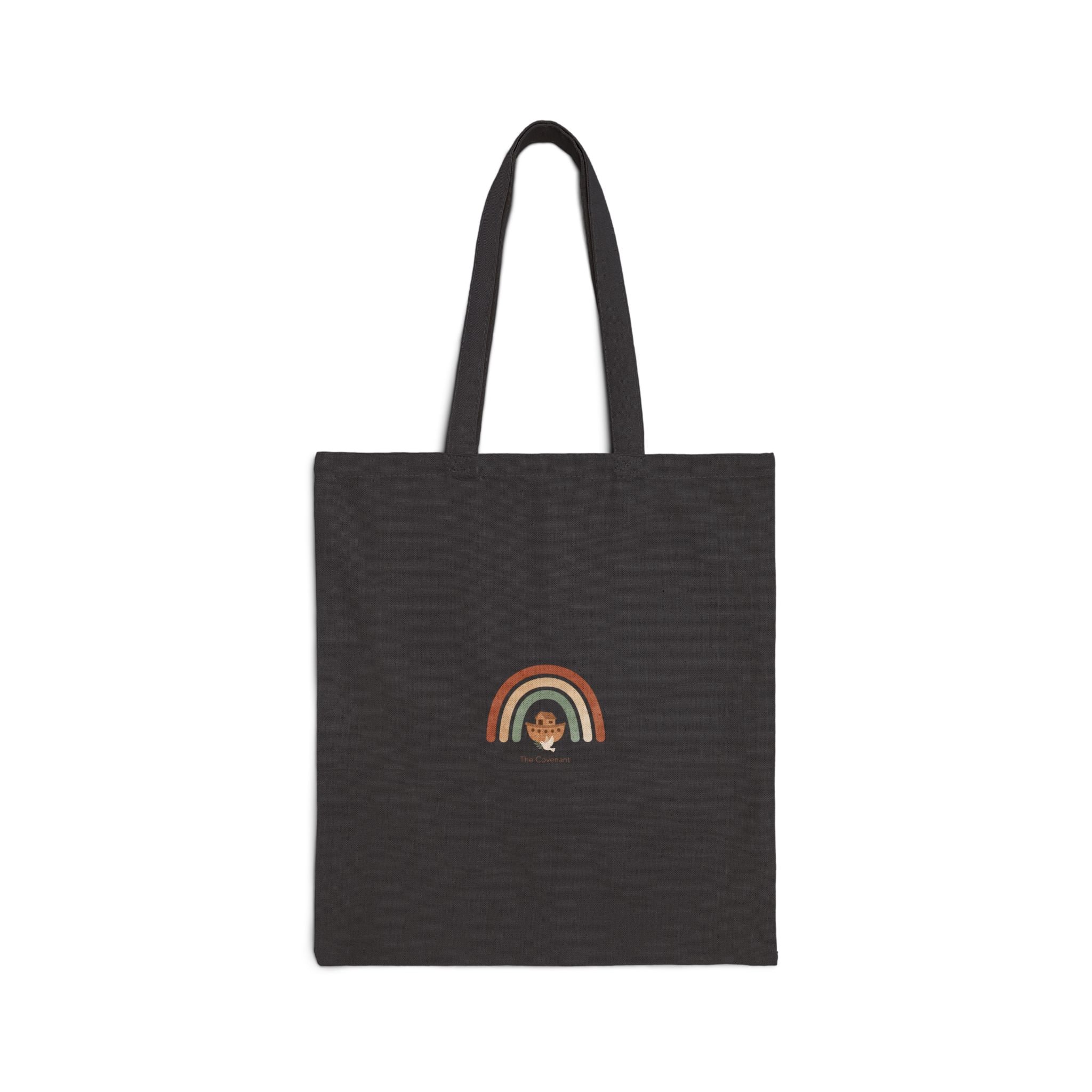 Boho Rainbow Cotton Tote Bag — Minimal Everyday Eco Shopper