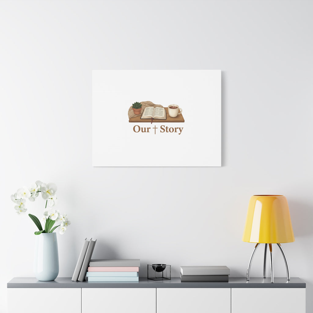 Our Story Canvas | Cozy Reading Aesthetic, Bookish Home Decor