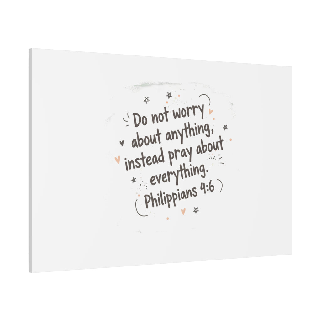 Do Not Worry Prayer Canvas | Handwritten Messy Script, Pastel Doodle Art