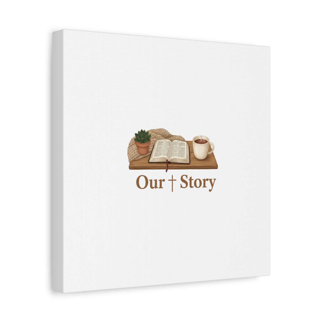 Our Story Canvas | Cozy Reading Aesthetic, Bookish Home Decor