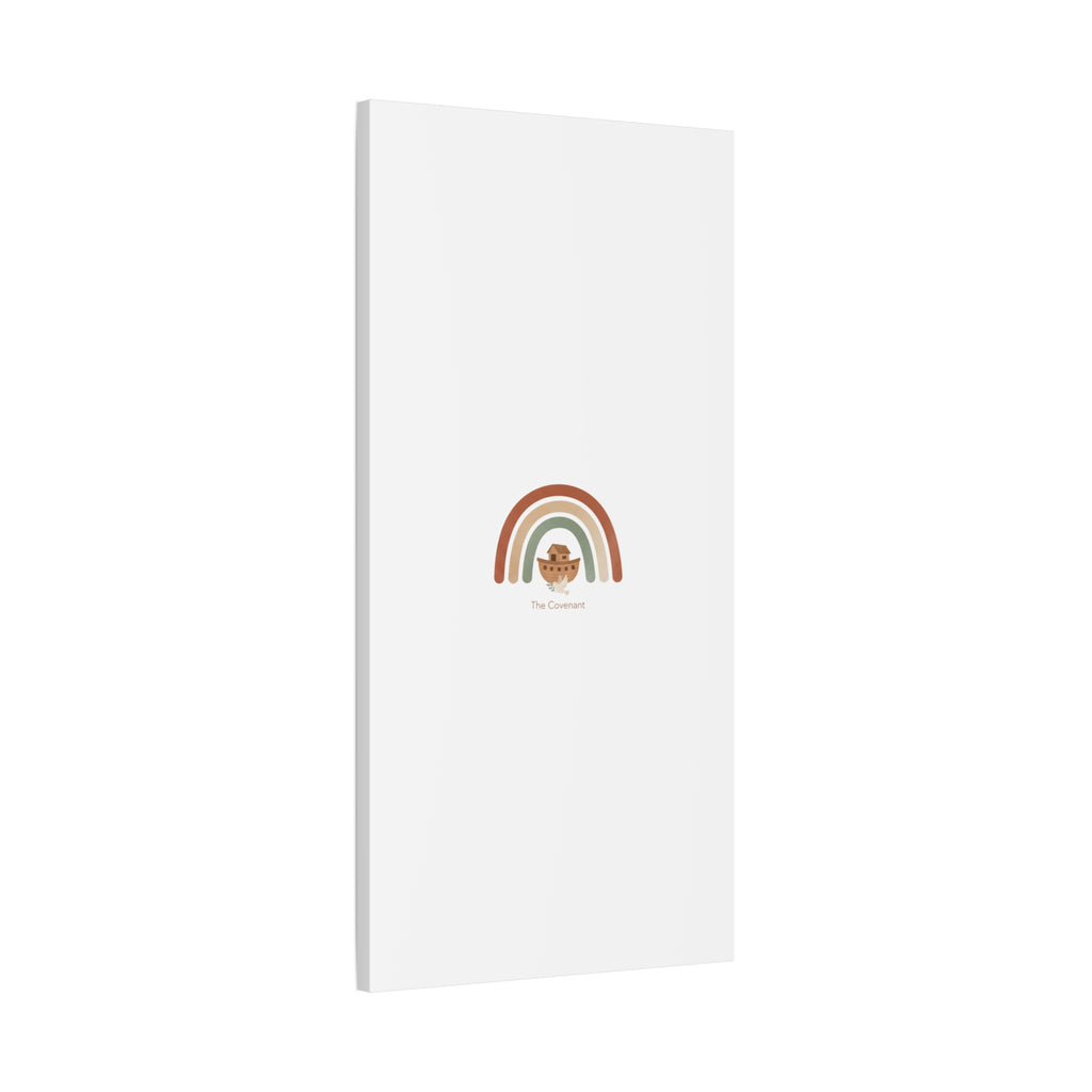 Noah's Ark Rainbow Matte Canvas Wall Art - "The Covenant" Nursery Decor