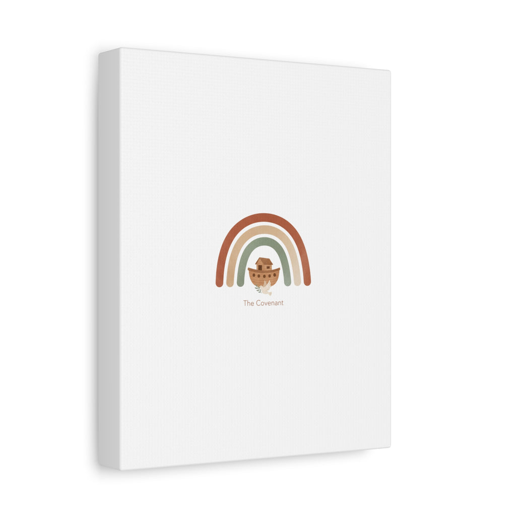 Noah's Ark Rainbow Matte Canvas Wall Art - "The Covenant" Nursery Decor