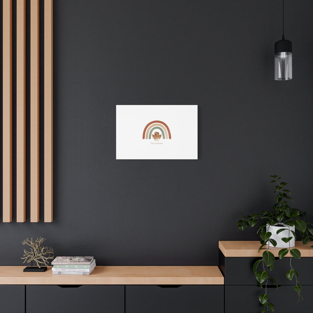 Noah's Ark Rainbow Matte Canvas Wall Art - "The Covenant" Nursery Decor