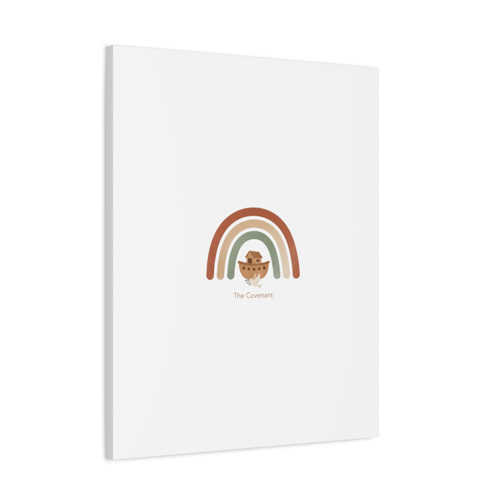 Noah's Ark Rainbow Matte Canvas Wall Art - "The Covenant" Nursery Decor
