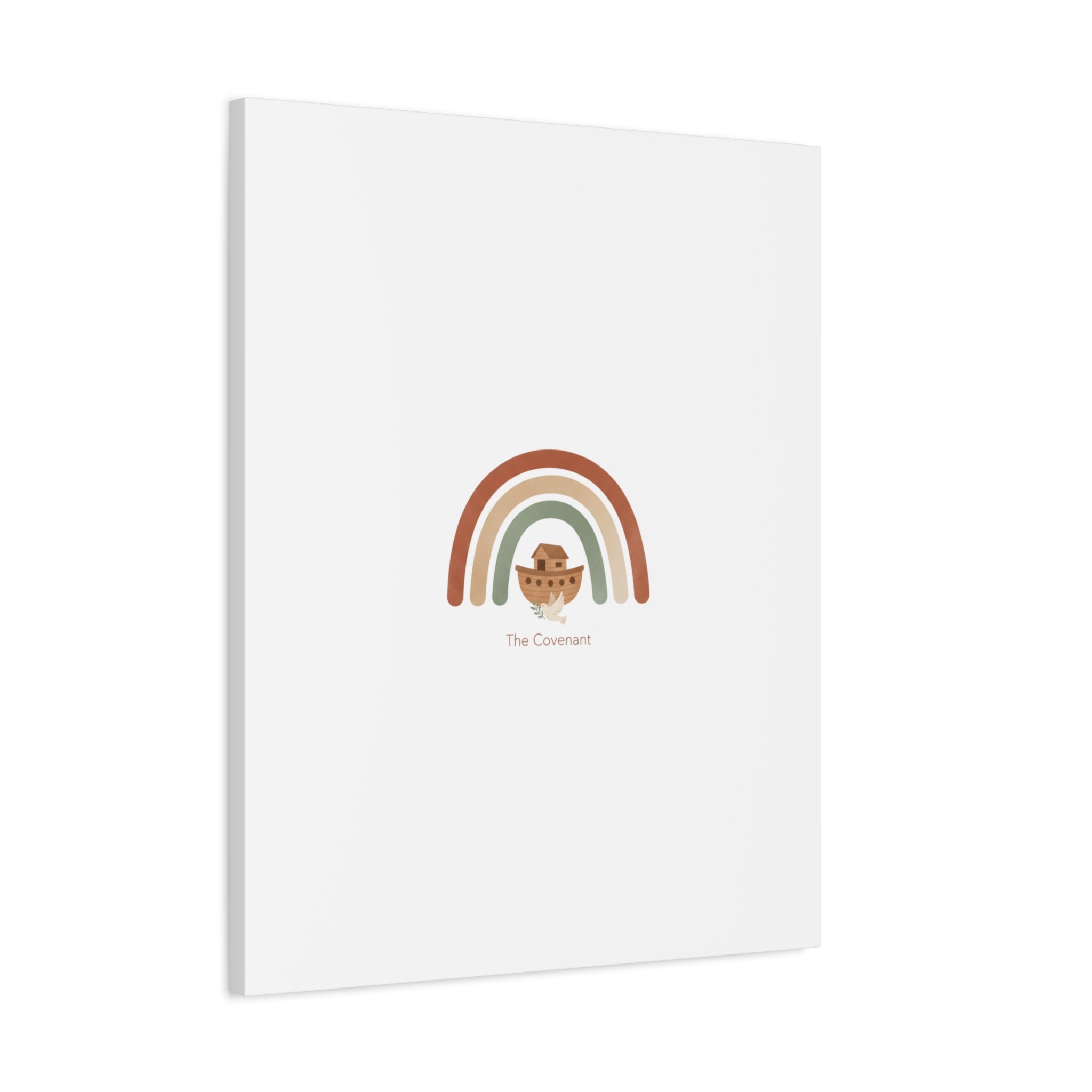 Noah's Ark Rainbow Matte Canvas Wall Art - "The Covenant" Nursery Decor