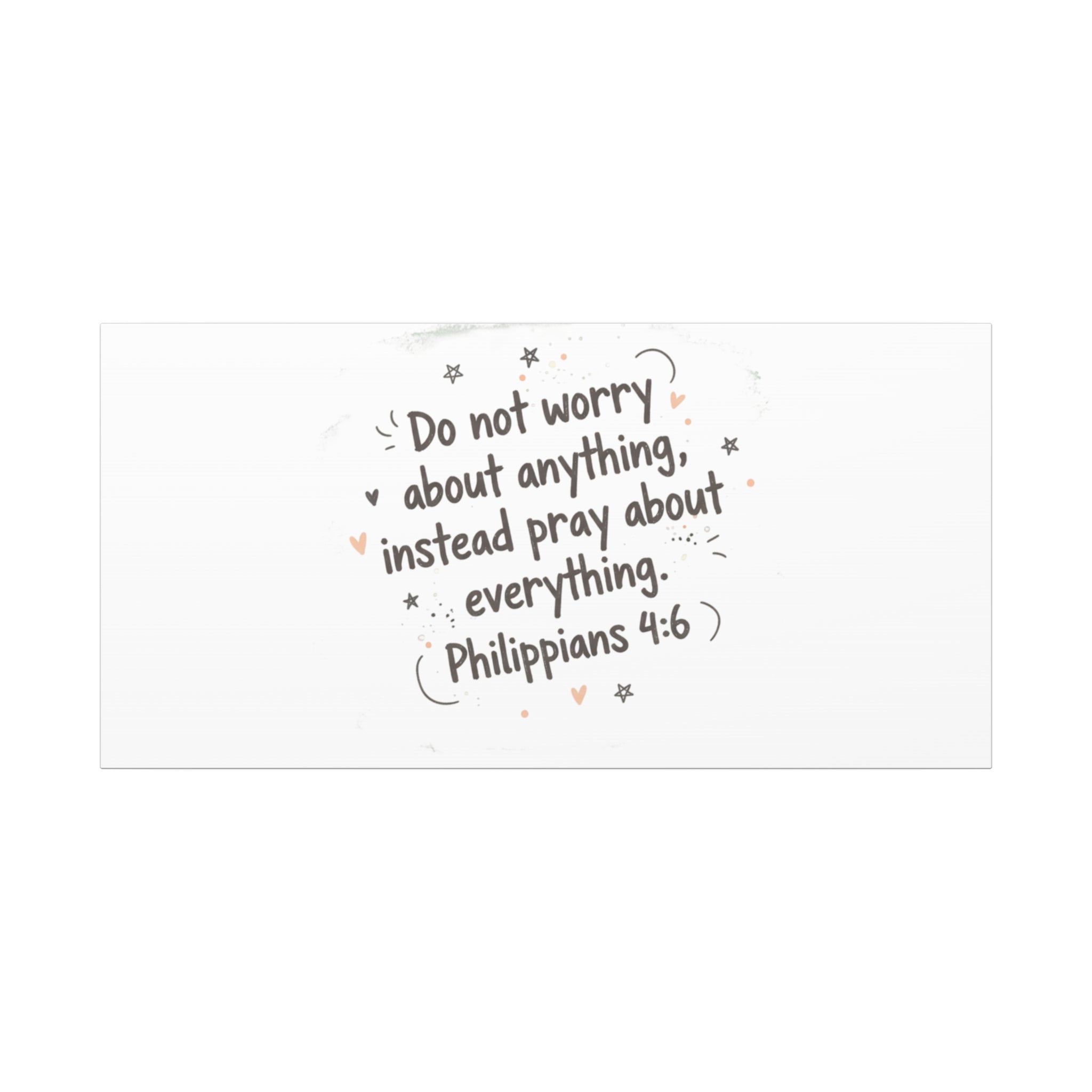 Do Not Worry Prayer Canvas | Handwritten Messy Script, Pastel Doodle Art