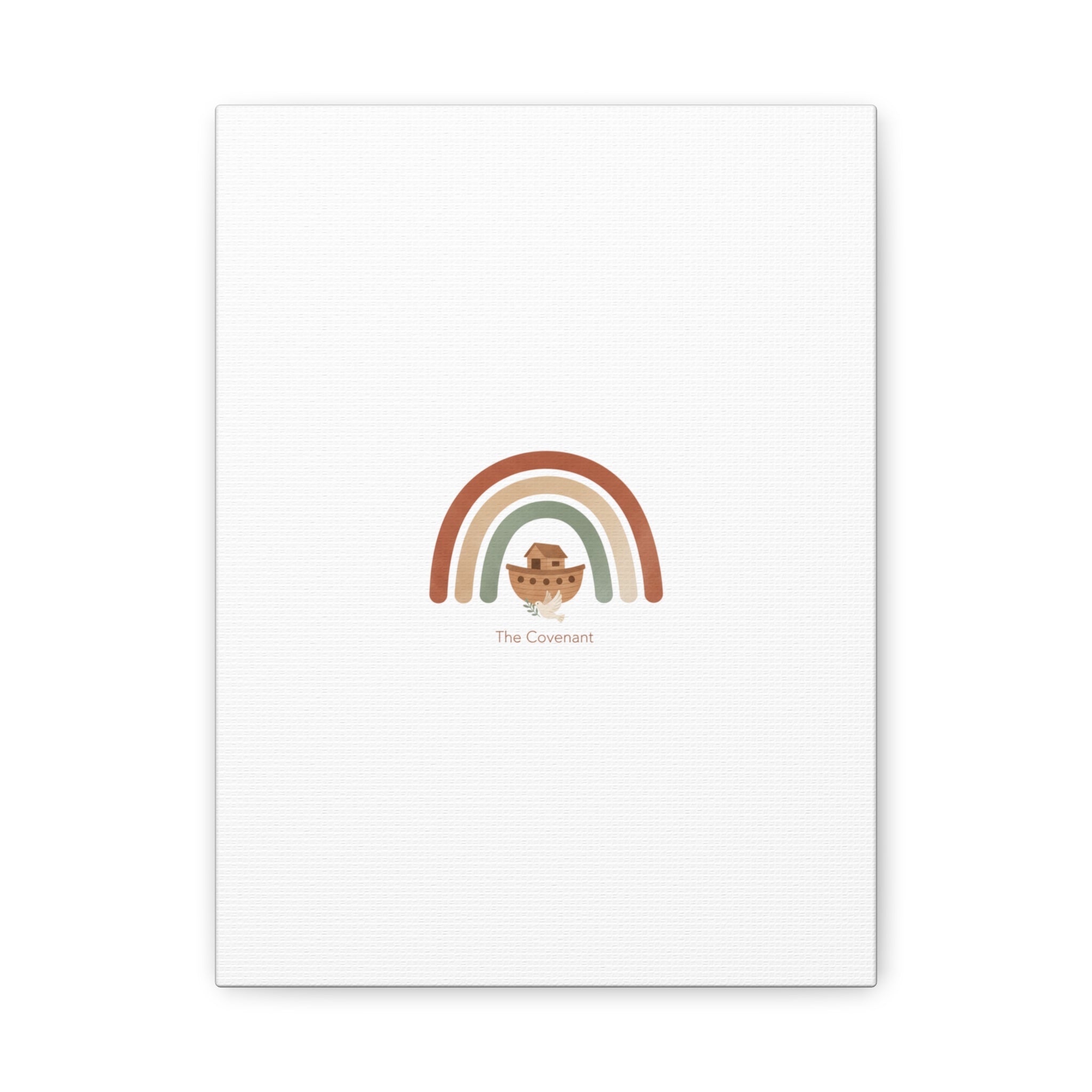 Noah's Ark Rainbow Matte Canvas Wall Art - "The Covenant" Nursery Decor