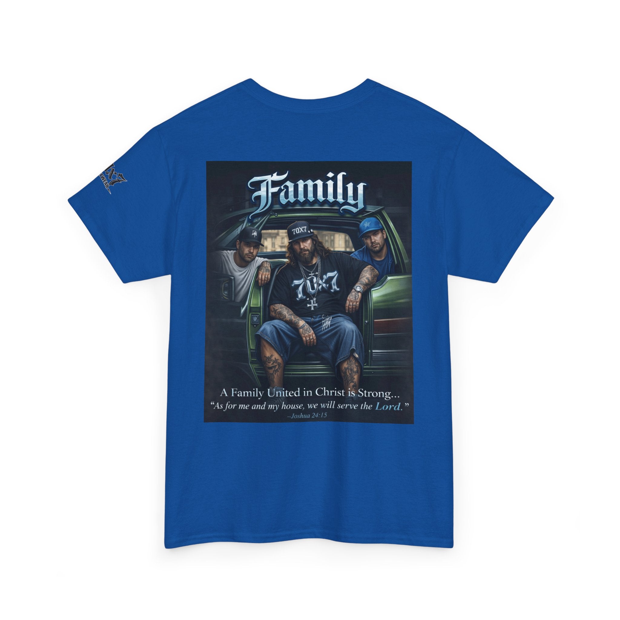 70x7 Streetwear Family Tee — "Family" Graphic Cotton T-Shirt