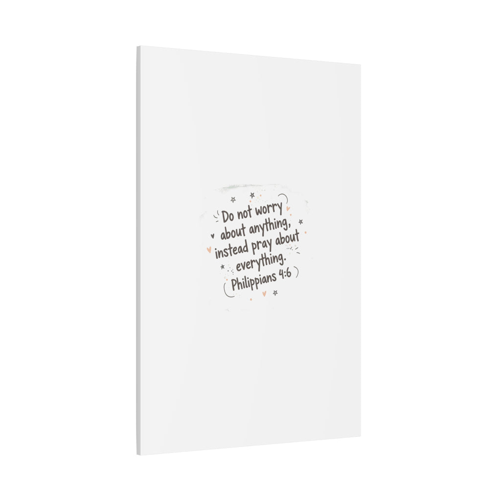 Do Not Worry Prayer Canvas | Handwritten Messy Script, Pastel Doodle Art