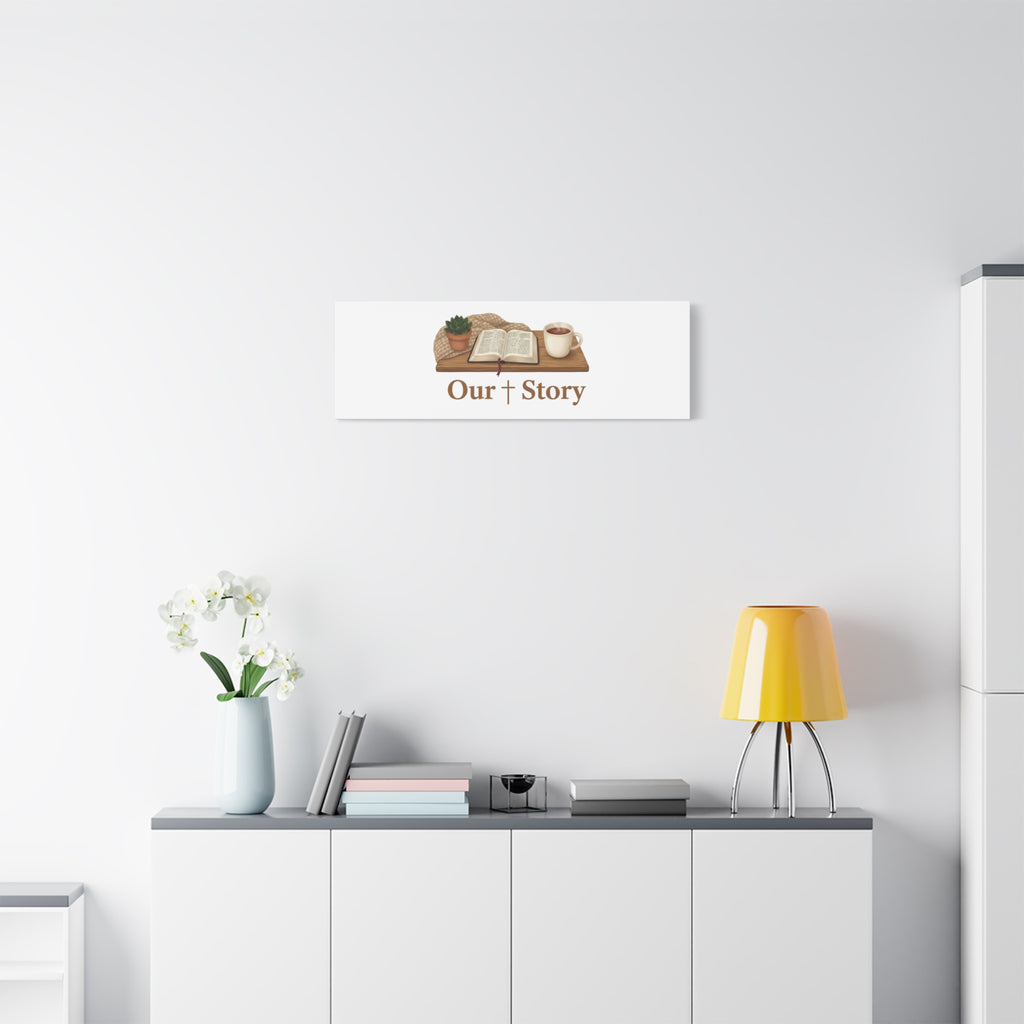 Our Story Canvas | Cozy Reading Aesthetic, Bookish Home Decor