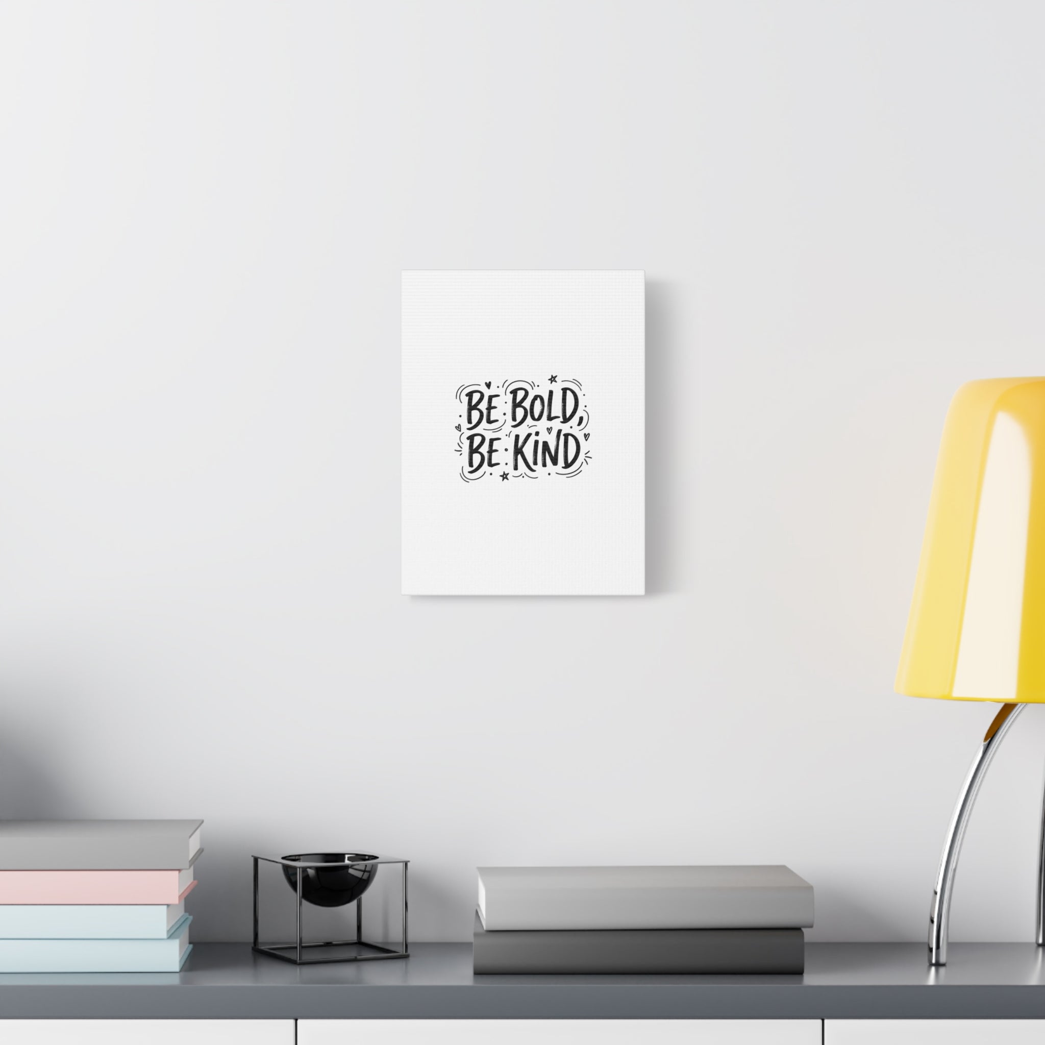 Be Bold Be Kind Canvas | Handwritten Marker Brush Script, Humanized Typography