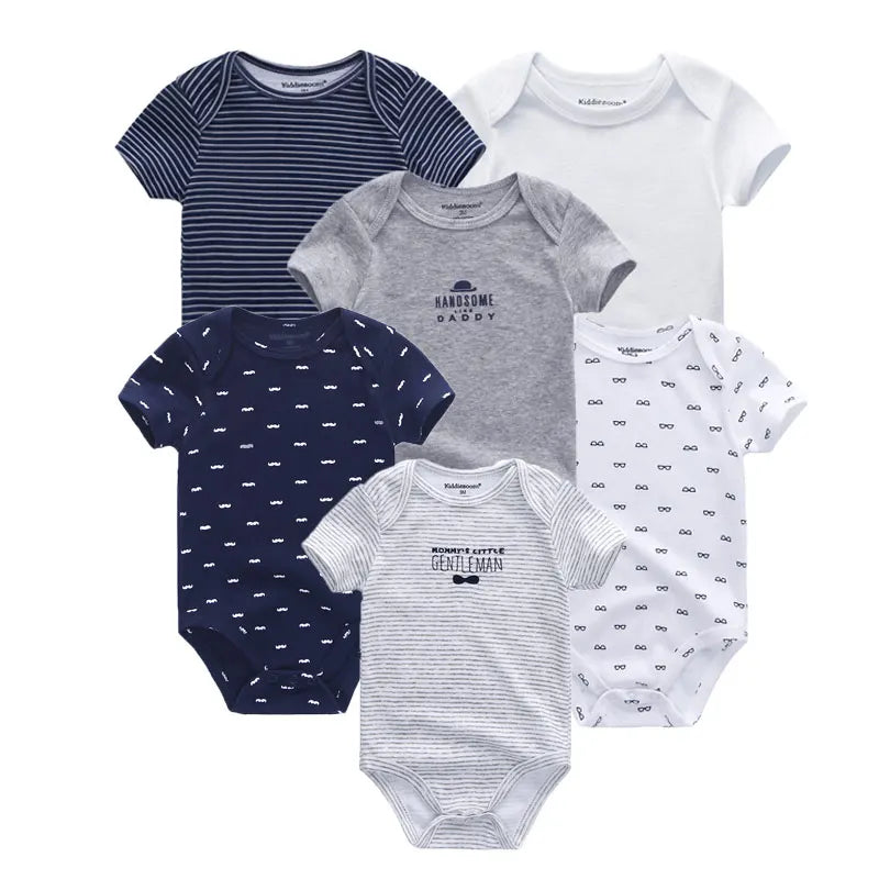 6Pcs/Set Unisex Newborn Baby Boy Clothes Unicorn Cotton Baby Girl Clothes Cartoon Girls Baby Clothing Jumpsuits Bodysuits