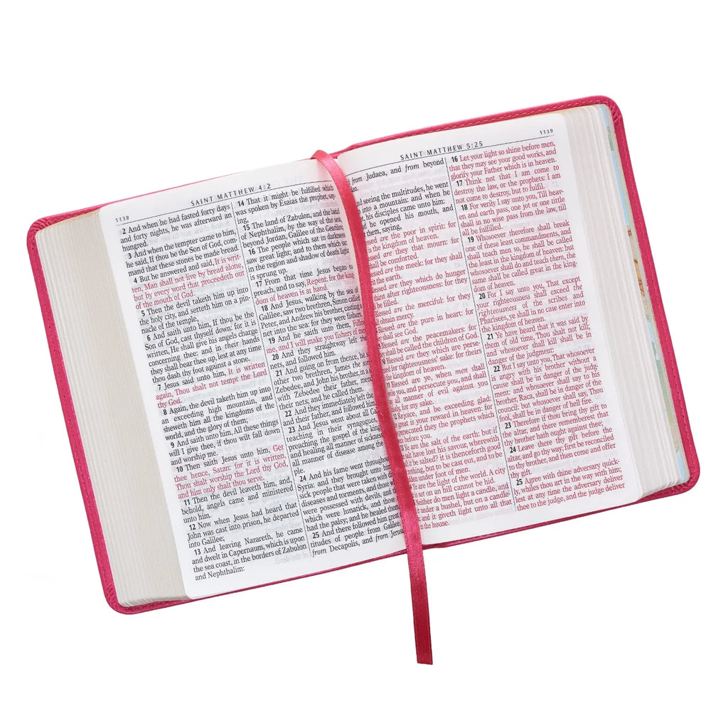 KJV Compact Large Print Lux-Leather Pink (Large Print) (Hardcover)