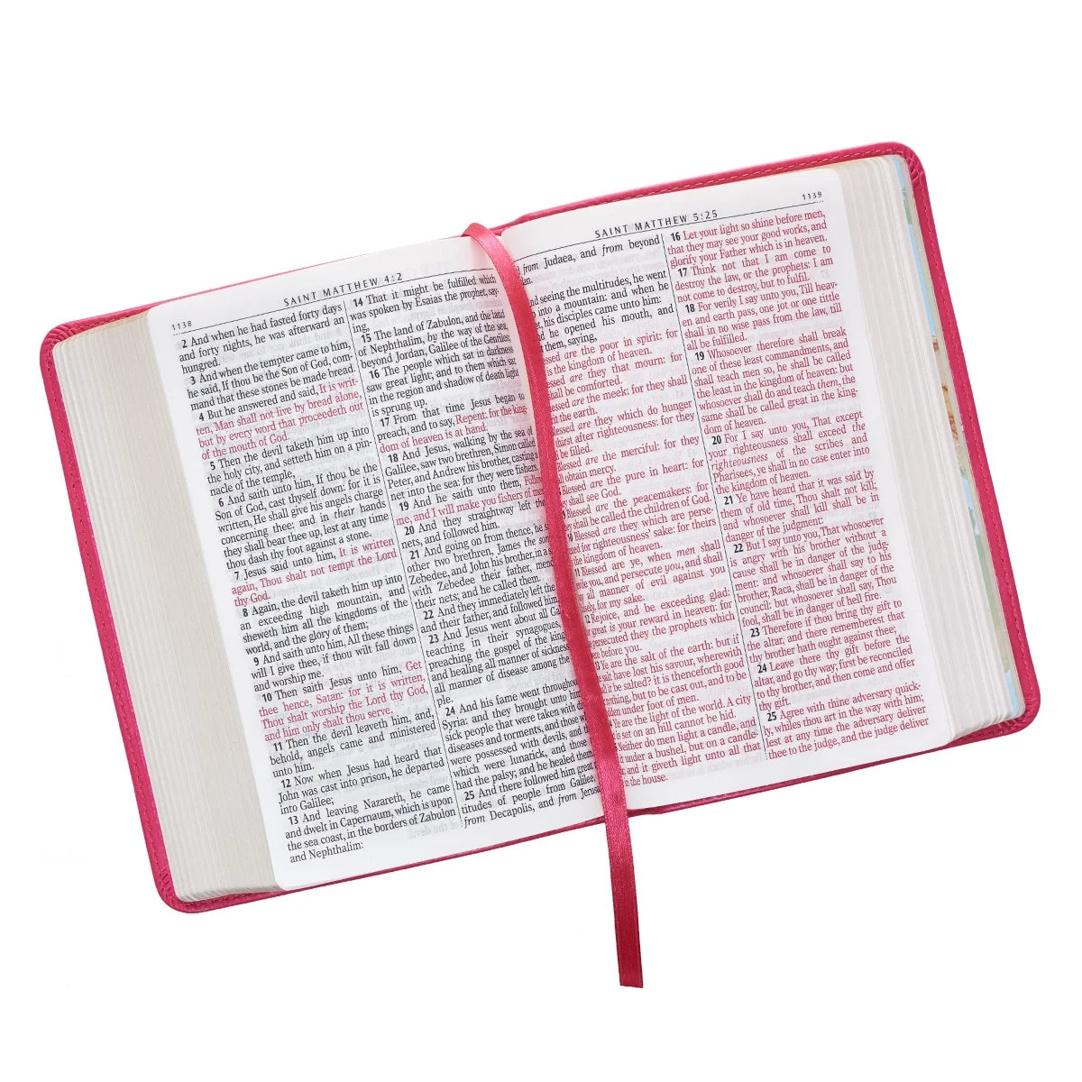 KJV Compact Large Print Lux-Leather Pink (Large Print) (Hardcover)