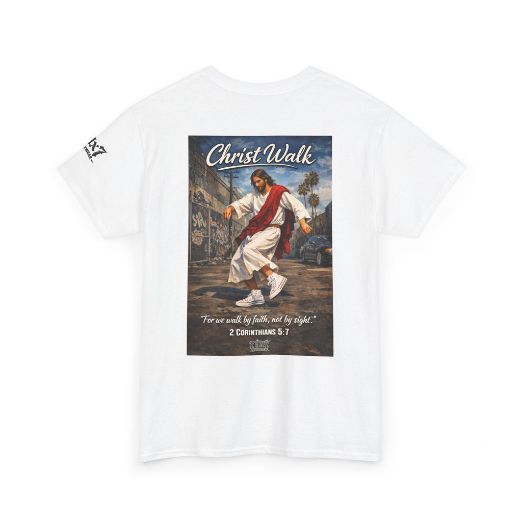 Christ Walk T-Shirt — ‘For we walk by faith, not by sight’ Christian Graphic Tee