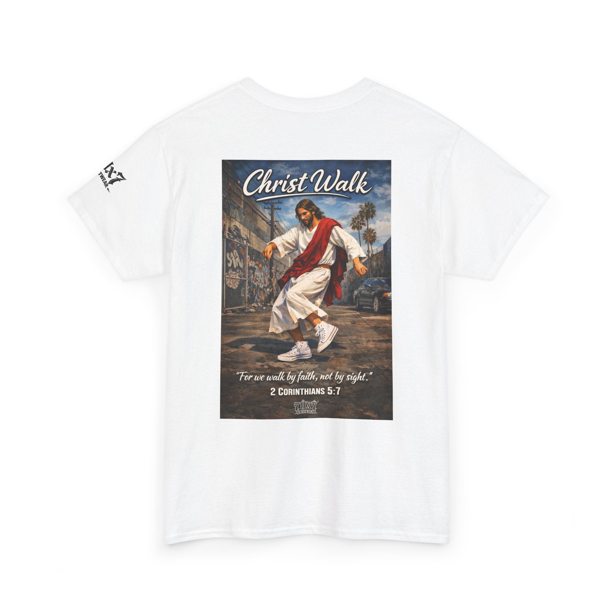 Christ Walk T-Shirt — ‘For we walk by faith, not by sight’ Christian Graphic Tee