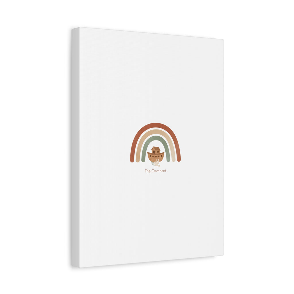 Noah's Ark Rainbow Matte Canvas Wall Art - "The Covenant" Nursery Decor