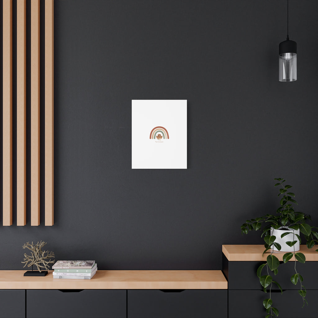 Noah's Ark Rainbow Matte Canvas Wall Art - "The Covenant" Nursery Decor