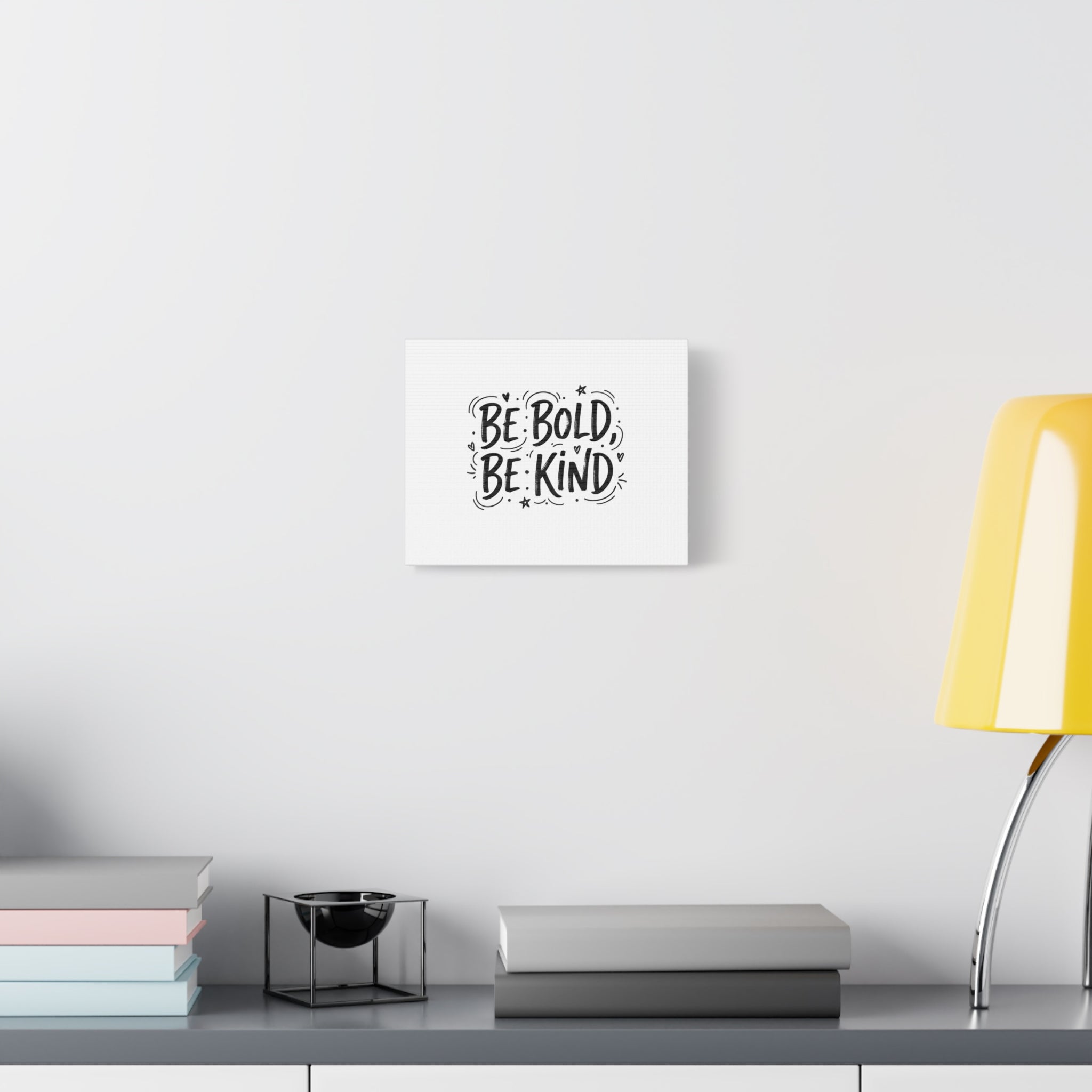 Be Bold Be Kind Canvas | Handwritten Marker Brush Script, Humanized Typography