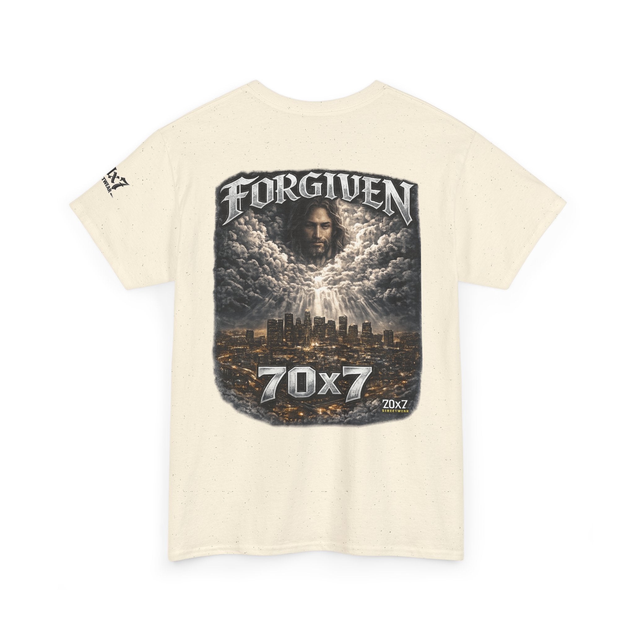 70x7 Streetwear Forgiven Tee — Christian Streetwear Graphic T‑Shirt