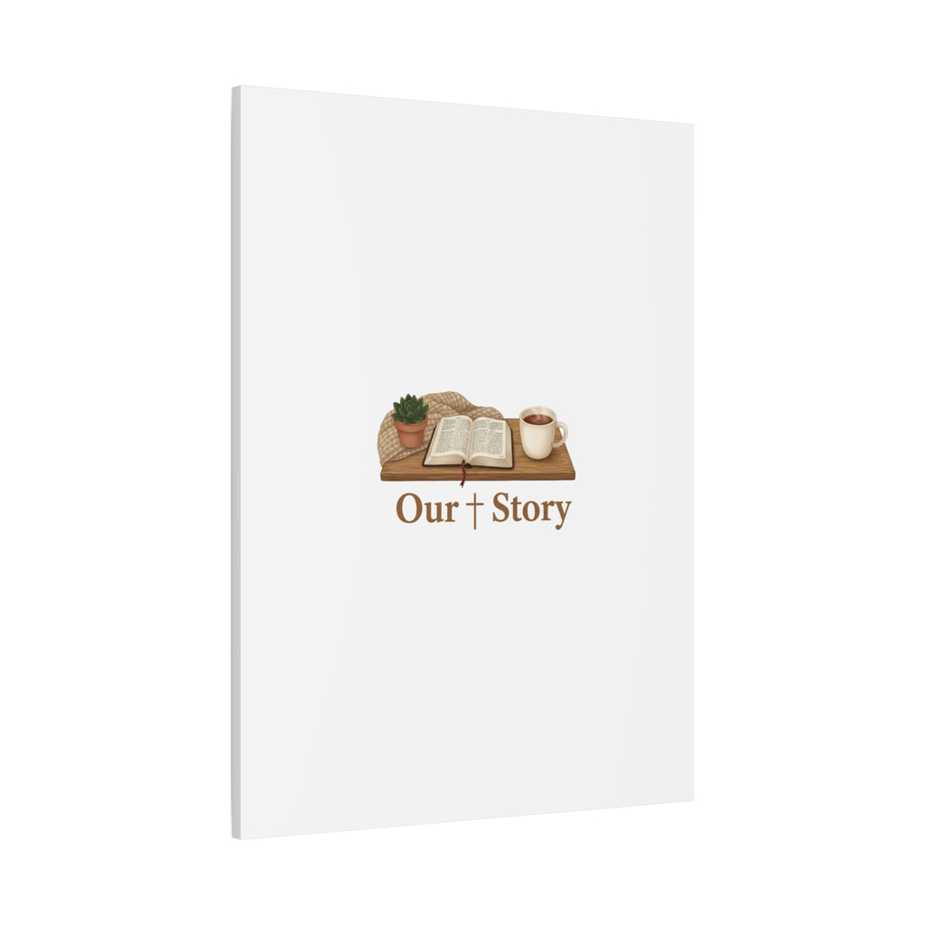 Our Story Canvas | Cozy Reading Aesthetic, Bookish Home Decor