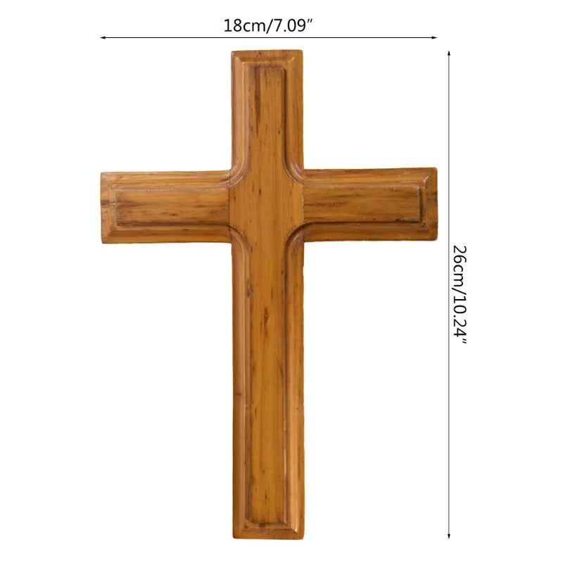 Wooden Cross Ornaments Christ Wall Hanging Table Cross for Home Altar Chapel Church Decoration Christian Gift Crafts