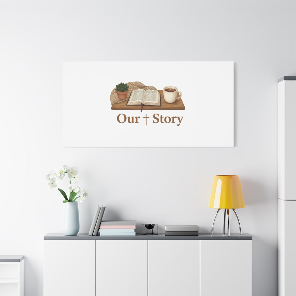 Our Story Canvas | Cozy Reading Aesthetic, Bookish Home Decor