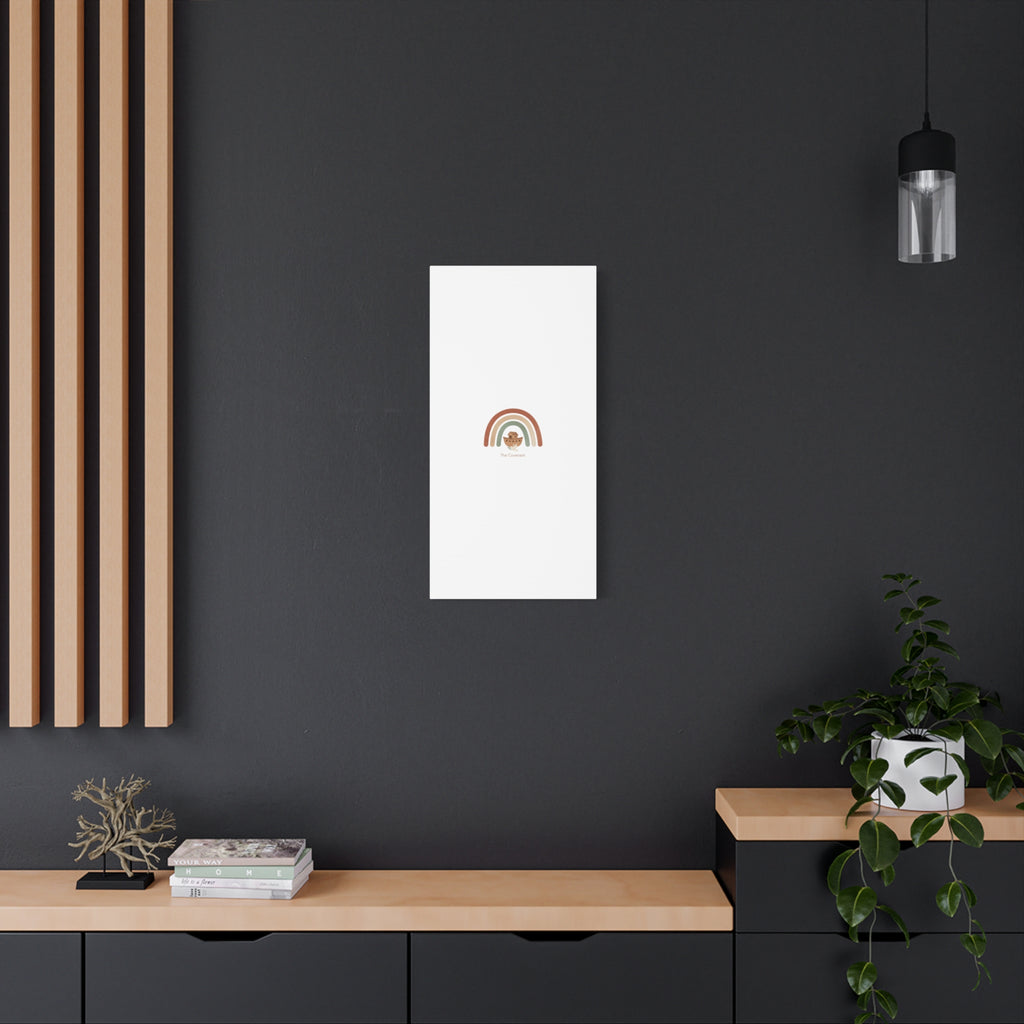 Noah's Ark Rainbow Matte Canvas Wall Art - "The Covenant" Nursery Decor